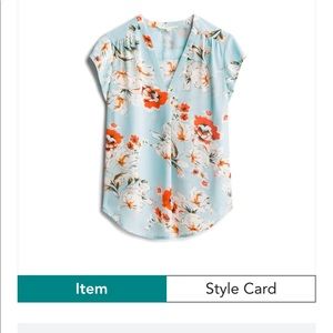 Floral, v-neck top